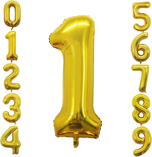 34” Gold Foil Number